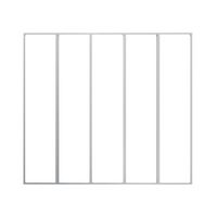 VERRIERE ATELIER JUMELEE NOIR 9022 Tunnel affleur/ 5 vitres- Tabl. H.120xl.167 Main Image