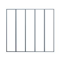 VERRIERE ATELIER JUMELEE GRIS 7024S Tunnel affleur/5 vitres-Tabl. H.150x l.167 Main Image