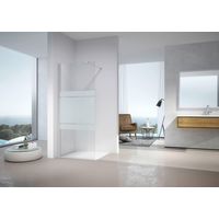 Paroi de douche LARY 5mm verre sérigraphié chrome 87.5/89 H.190 Main Image