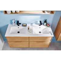 Plan double vasque 120 cm céramique FLAVIO/FLORA - Lapeyre