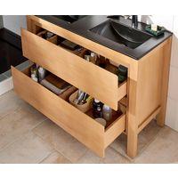 Plan double vasque 120 cm céramique FLAVIO/FLORA - Lapeyre