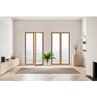 Porte-fenêtre 2 vantaux Mitra chêne-Lapeyre
