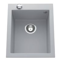 Cuve PURE synthèse gris métal alpin à encastrer  L.41 X l.50 cm Main Image