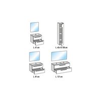 Meuble sous-vasque  60 cm avec 2 tiroirs FOKUS | Lapeyre