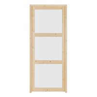 Bloc-porte ROBIN vitrée * Sapin- 3 carreaux dépolis- Huisserie 72- H.204 xl.73 D Main Image