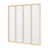 Verrière bois brut 4 vitrages H.1080X1230MM dépoli-Lapeyre