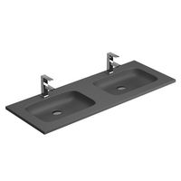 Plan double vasque 120 cm résine minérale INFINY - Lapeyre