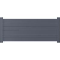 Pack 3 lames fines pleines clôture Valeda aluminium | Lapeyre