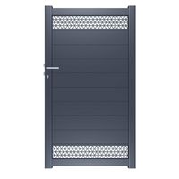 Portillon VAHINA aluminium H.181 x l.100 droit gris anthracite RAL 7016 droit Main Image