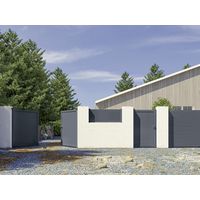 Pack 3 lames fines pleines clôture Valeda aluminium | Lapeyre