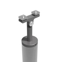 Balustrade Lisséo en aluminium - Poteau en latéral - Extérieur