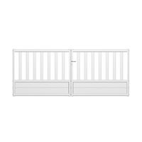 Portail battant aluminium MASSA blanc a/accessoires H.122 x l.300 Main Image