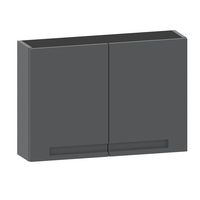 Haut rangement INFINY Graphite Brillant 2 portes l.80 Main Image