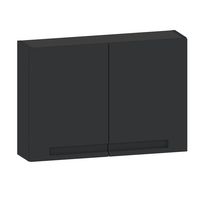 Haut rangement INFINY NOIR MAT 2 portes l.80 Main Image