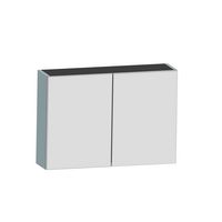Armoire de toilette INFINY ciel grise 2 portes miroir L.80 Main Image