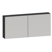 Armoire de toilette INFINY noir mat 2 portes miroir L.120 Main Image