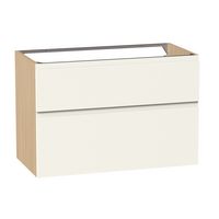 Sous-vasque PHOENIX prise de main blanc-bois 2 tiroirs L90 H60 P46 Main Image