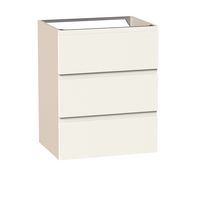 Sous-vasque PHOENIX prise de main blanc-sable 3 tiroirs L60 H75 P46 Main Image