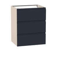 Sous-vasque PHOENIX prise de main bleu-sable 3 tiroirs L60 H75 P46 Main Image