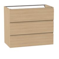 Sous-vasque PHOENIX prise de main bois-bois 3 tiroirs L90 H75 P46 Main Image