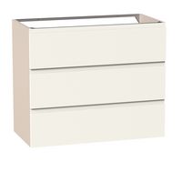 Sous-vasque PHOENIX prise de main blanc-sable 3 tiroirs L90 H75 P46 Main Image