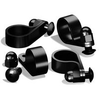 kit 4 fixations pour protection basse LISSEO PMMA noir RAL 9005 sablé Main Image