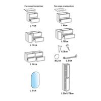 Meuble sous-vasque de salle de bains Phileas | Lapeyre