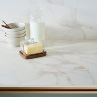 Plan de travail compact MARBRÉ CALACATTA sur-mesure EP.10 MM - Lapeyre