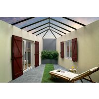 Volet battant PVC plein renforcé avec barres, écharpe et pentures sur mesure Main Image