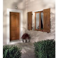 Volet battant PVC plein renforcé plaxé barres écharpes et pentures sur mesure Main Image