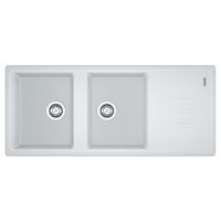 Evier MALTA synthèse blanc artic 2 bacs L.116 x l.50 cm Main Image