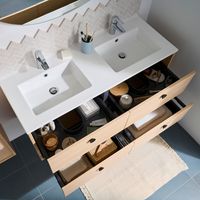 Plan double vasque L.121 cm céramique FORMEO | Lapeyre