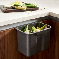 Poubelle compost 4L mobile en plastique pour meuble de cuisine - Lapeyre