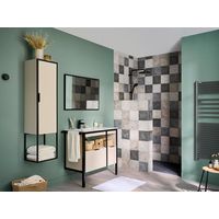 Meuble sous vasque 90 cm 2 tiroirs metal 2-Lapeyre