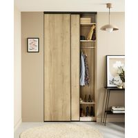 Porte de placard coulissante décor bois UNION | Lapeyre