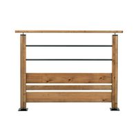 Kit tubes et lames bois pour garde corps balustrade Moka -Lapeyre