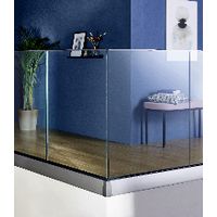 Balustrade intérieure Claire en verre, profilé gris