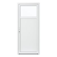 Porte de service PVC MOLENE 2 Blanc-Vitr.transparent+40x55+3 clés-H.200 x l.80 D Main Image