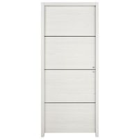 Bloc-porte ROXIE *** Acoustique Blanc galet inserts Noir - H.90 - H.204 x l.83 G Main Image