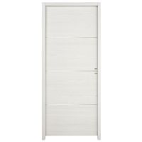 BP ROXIE *** Blanc galet inserts Inox - Huisserie 90- Ame Agglo - H.204 x l.83 G Main Image