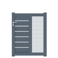 Portillon aluminium Catane décor moucharabieh sur-mesure