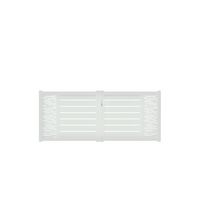 Portail battant CATANE ligne H alu H.136 x l.300 blanc RAL 9016 brillant D Main Image