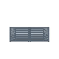 Portail battant CATANE ligne H alu H.136 x l.350 gris anthracite RAL 7016 FS D Main Image