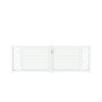 Portail battant CATANE galet alu H.136 x l.400 blanc RAL 9016 brillant D Main Image