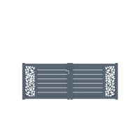 Portail battant CATANE galet alu H.136 x l.350 gris anthracite RAL 7016 FS G Main Image