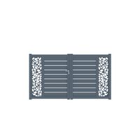 Portail battant CATANE galet alu H.168 x l.300 gris anthracite RAL 7016 FS G Main Image