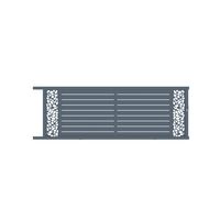 Portail coul CATANE galet alu H.164 x l.450 gris anthracite RAL 7016 FS G Main Image