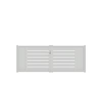 Portail battant CATANE barreaudé alu H.136 x l.350 blanc RAL 9016 brillant G Main Image