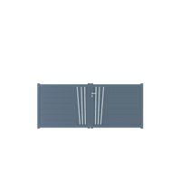 Portail battant Aluminium Pise décor feuille-Lapeyre