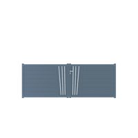 Portail battant PISE soleil aluminium H.129 x l.350 gris anthracite RAL 7016 FS Main Image